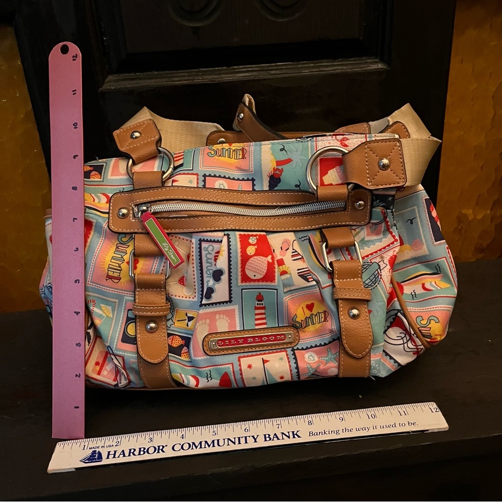 Lily Bloom Multicolor Shoulder Bag with Tan Details - Picture 2 of 5